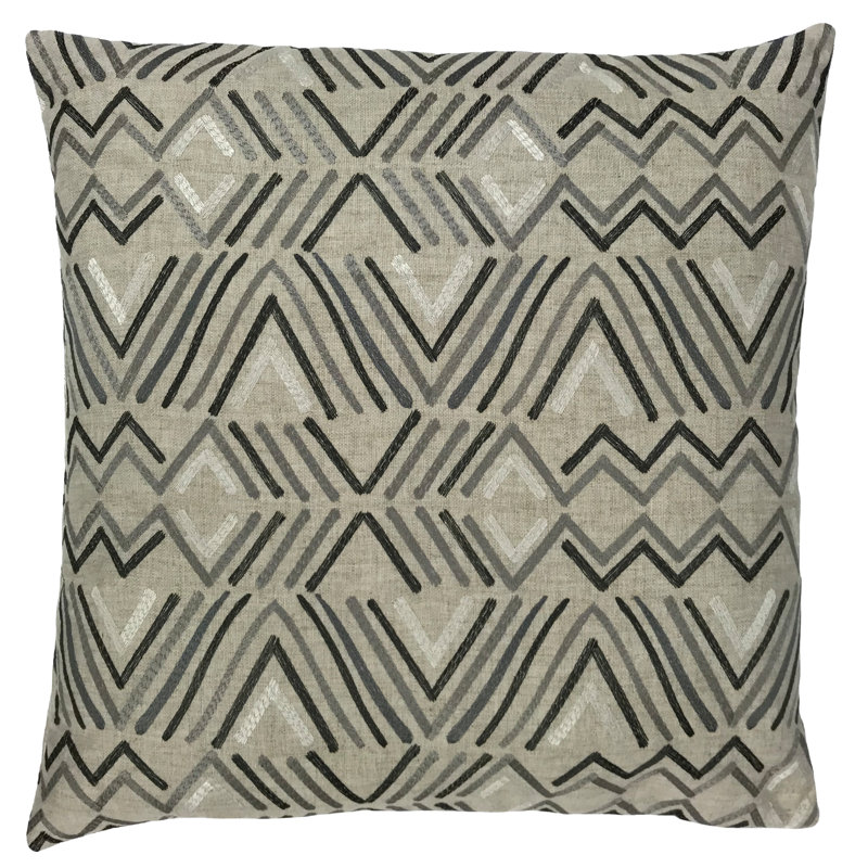Coussin Jaann, 22 po x 22 po, Graphite