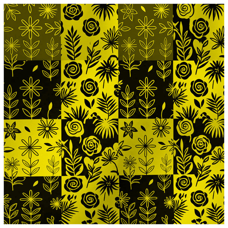Floral Patchwork Pattern Blankets, 60in W x 80in H