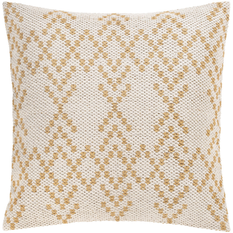 Ryder 20" x 20" Light Neutral Cotton Accent Pillow