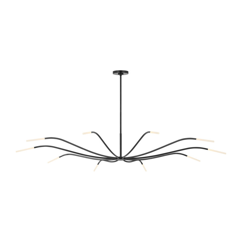 Lajos LED Chandelier, 8.7" H x 67.3" W x 67.3" D, Bronze, 10 Lights