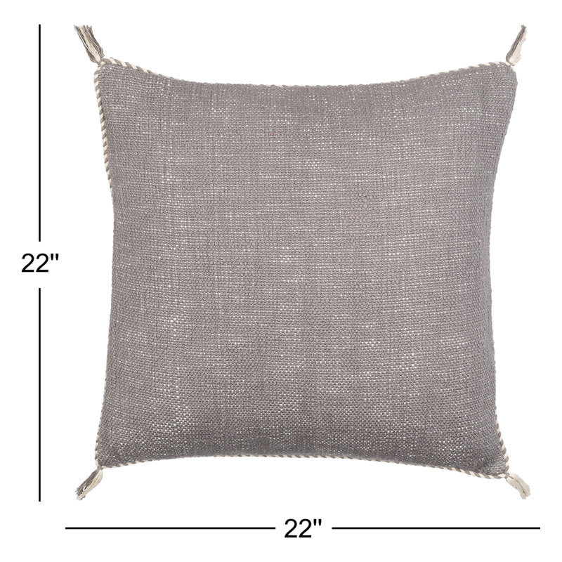 Housse de coussin Tenor, H 22 po x l 22 po, Crème / Noir