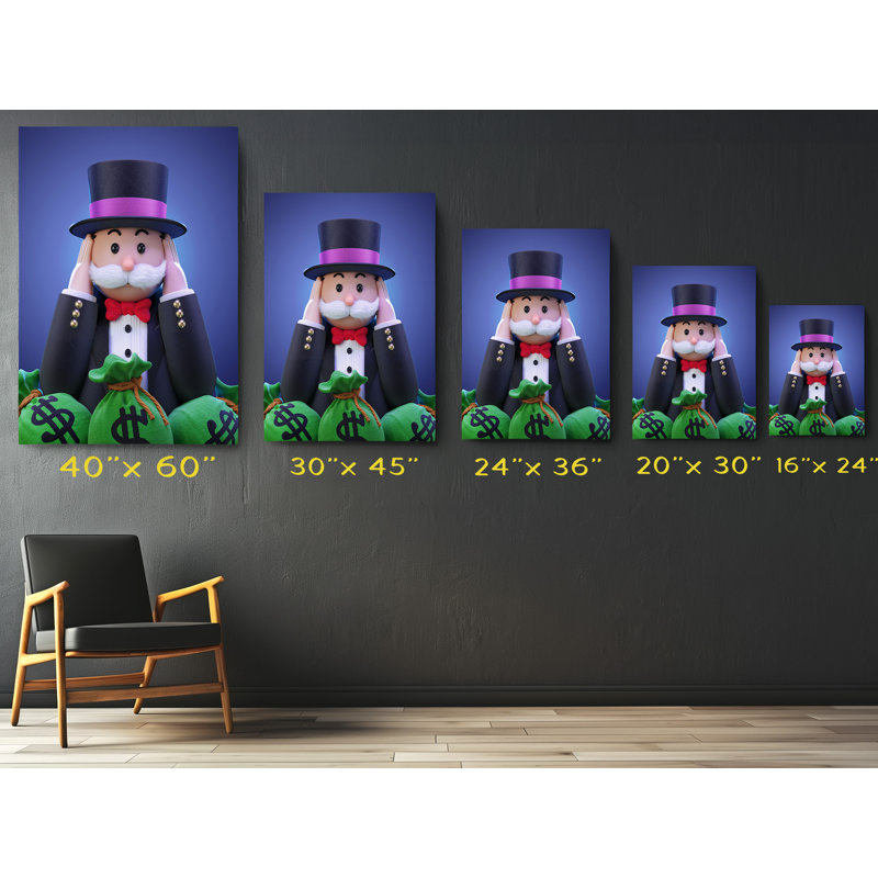 «Mr. Monopoly Deaf», reproduction sur toile, H 30 po x l 20 po