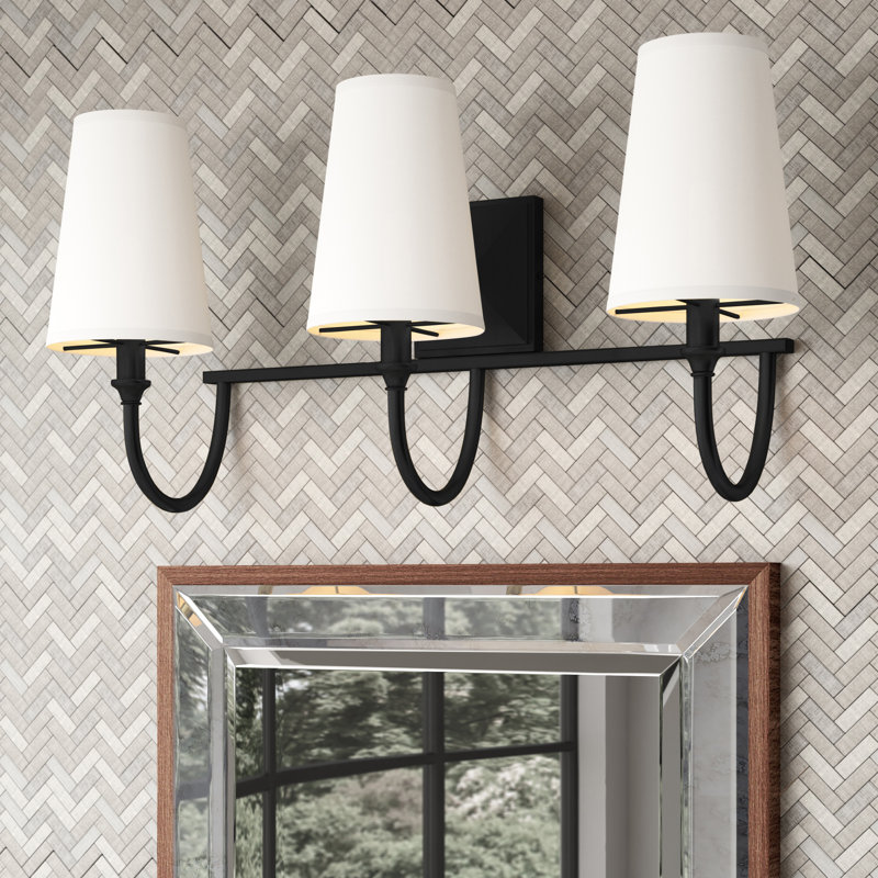 Payson 3-Light Dimmable Vanity Light in Matte Black, Matte Black