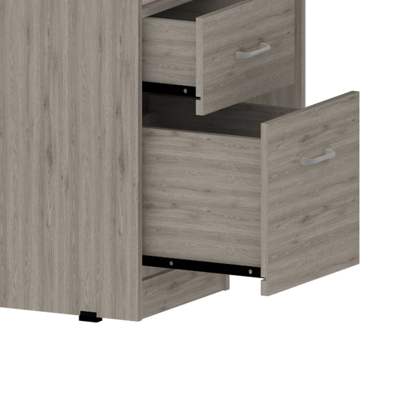 Bureau d'écriture en L 47,20 po, Gris clair