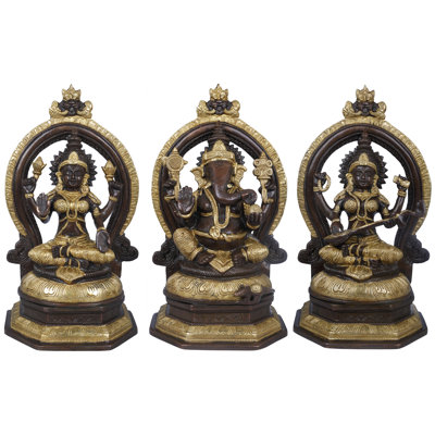 Figurine Lakshmi Ganesha et Saraswati