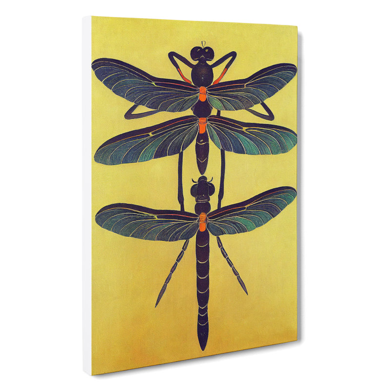 Noble Dragonflies - Wrapped Canvas, 50cm H x 35cm W x 3cm D
