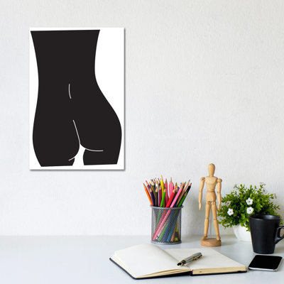 Derriere (Black) - Wrapped Canvas Print
