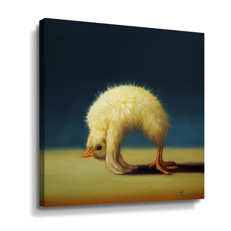 " Yoga Chick Upward Row ", 10" H x 10" W x 2" D, Wrapped Canvas