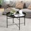 Table basse 24 po avec plateau martelé HOMcom