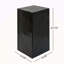 Table de bout MGO à colonne carrée aspect bois, H27,75 po, finition vieillie d'aspect bois, se mélange à différentes hauteurs, pour une utilisation à l'intérieur ou à l'extérieur-2074619108