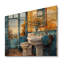 «Bathroom Bathroom Turquoise I» sur bois-1465296428