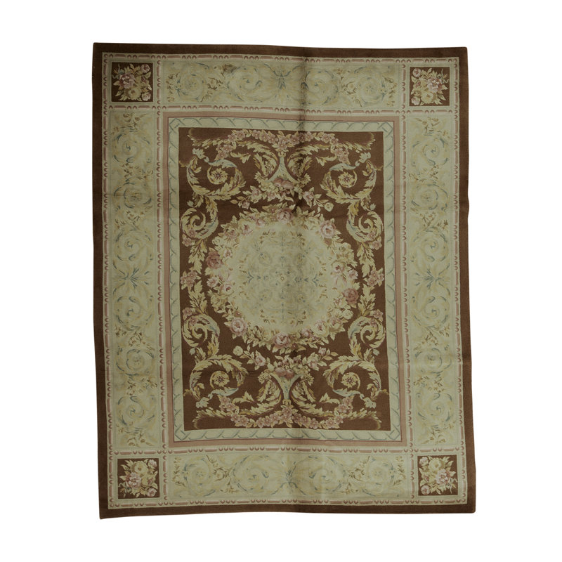 Savonnerie Wool Oriental Area Rug