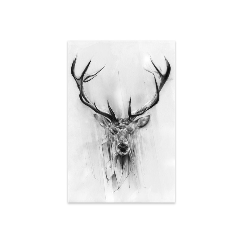 Red Deer, reproduction sur verre acrylique, H 24 po x l 16 po x P 0,25 po