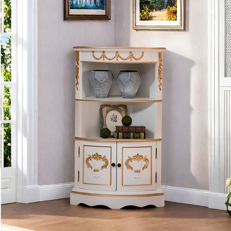 Élégante armoire d'angle multifonctionnelle rétro