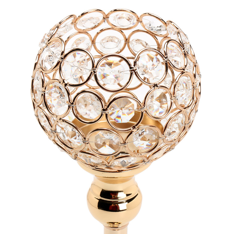 Metal Tabletop Candlestick, 35cm, Gold