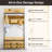 Coat Rack 4-in-1 Hall Tree With 11 Hanging Hooks, Shoe Bench, 2-tier Shoe Rack-1791587666