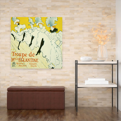 La Troupe De Mlle. Eglantine Classic Vintage Wall Art Print by Henri De Toulouse-Lautrec - Wrapped Canvas Print