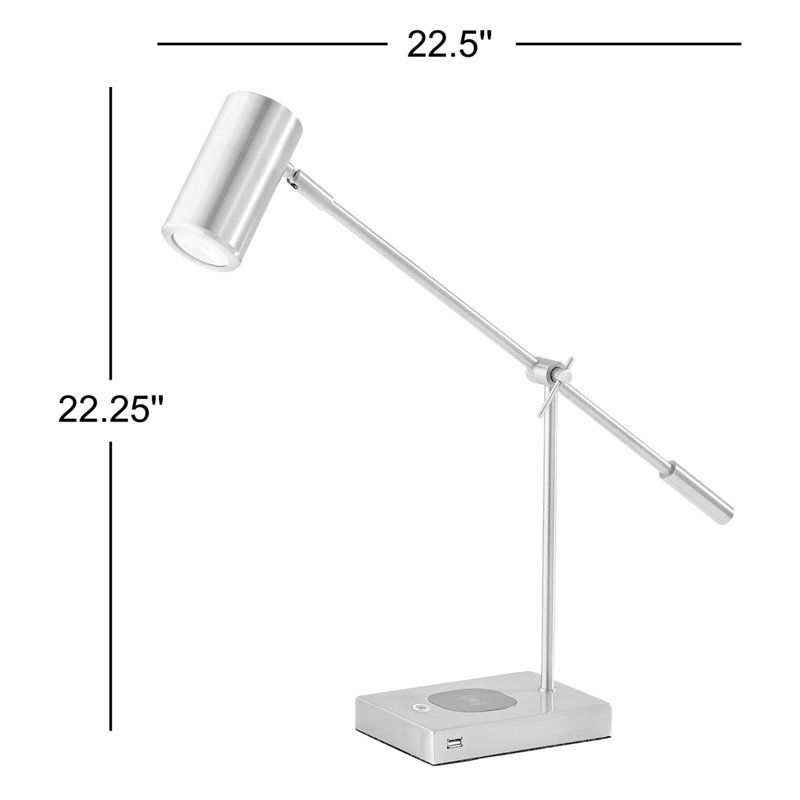 Lampe de bureau USB en métal Serna