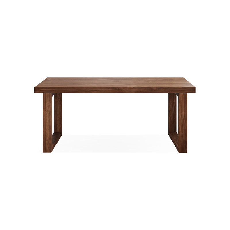 70.87"Light walnut Rectangular Solid Wood desk, H 29,53 po x l 62,99 po x P 27,56 po