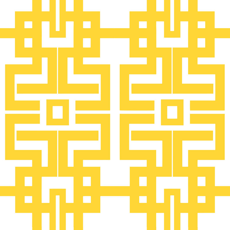 The Blush Label Aztec 10' L x 24" W Wallpaper Roll, Marigold, Self-adhesive