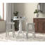 Table de bar ronde classique 30 po blanc avec piédestal compact-919717779