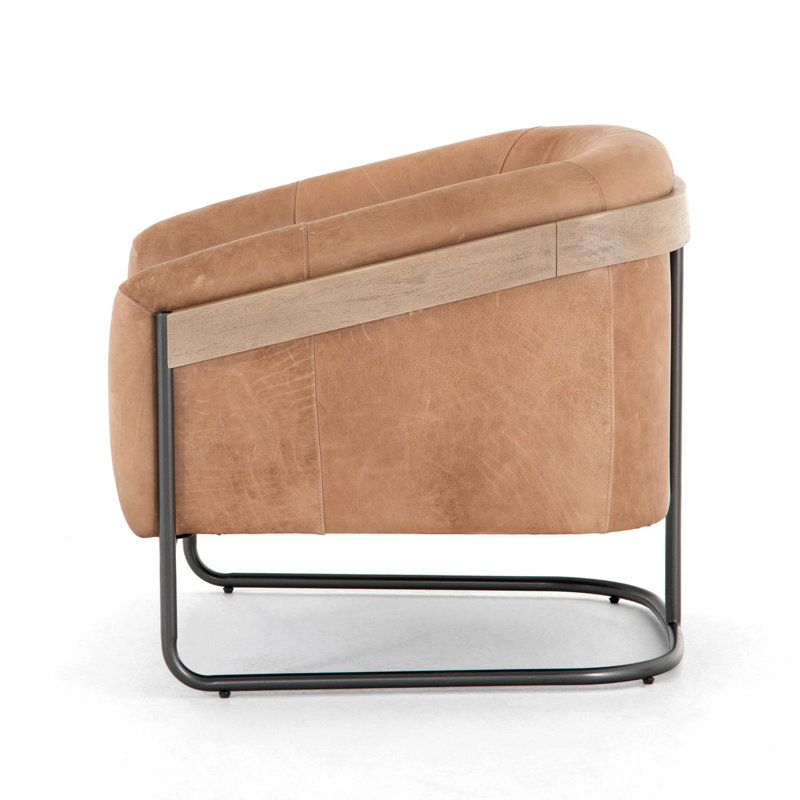 Etta Chair-Winchester Beige, Winchester Beige Genuine Leather