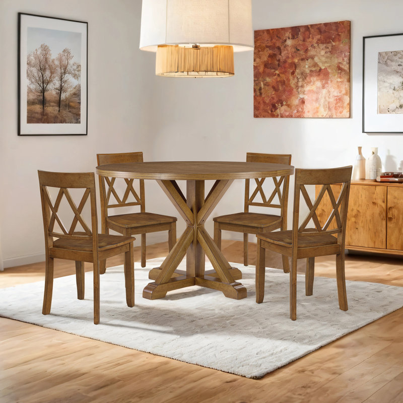 Chaises de salle à manger Brookner, Noyer antique, 4