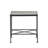 Iron Patio Table, Black Brush Silver Finish, 16.50"D X 16.75"W 16"H, Matches Chairs & Coffee Tables For Outdoor, Assembly Required Table In Silver, Complements Outdoor Seating With Tables,