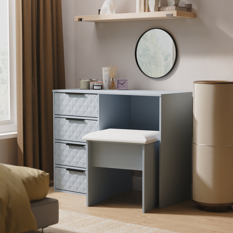 Tarkio 4 Drawer Vanity, Denim Blue