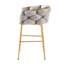 Ensemble de 2 tabourets de comptoir 28 po avec cadre en fer, dossier et coussin souples, repose-pieds 28 po.-463548305