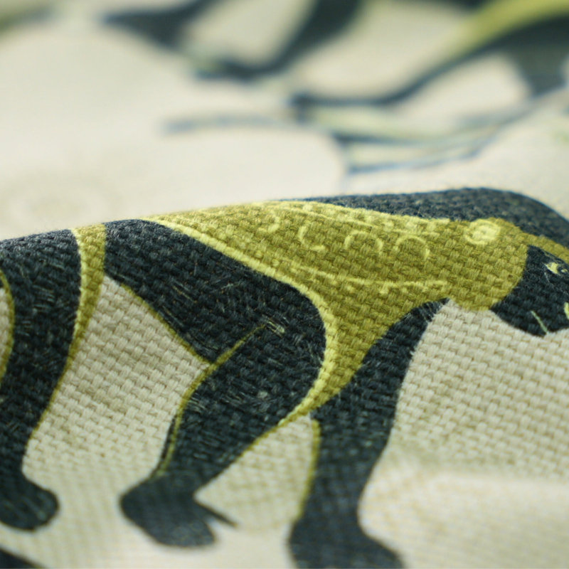 Monkey Palm Heavyweight Linen Fabric, Savannah