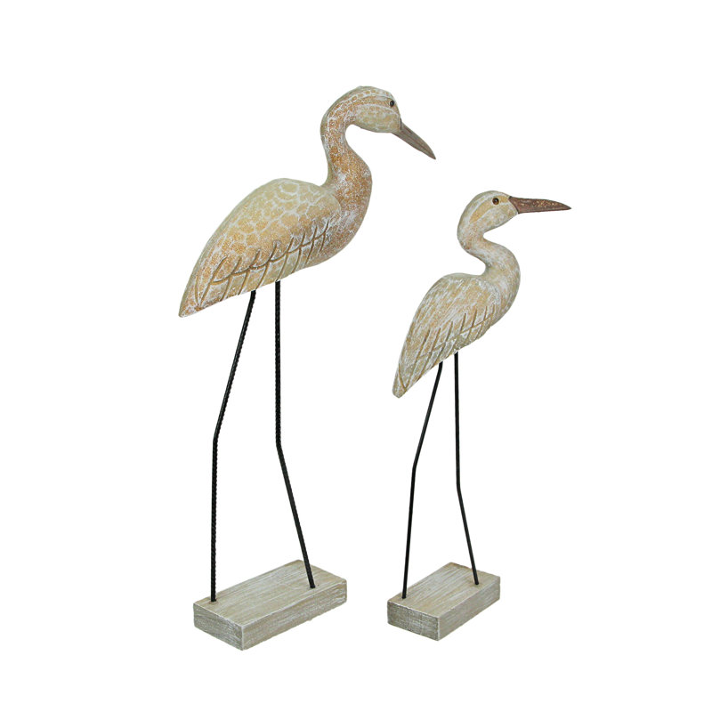Ensemble de 2 statues en bois Blaser