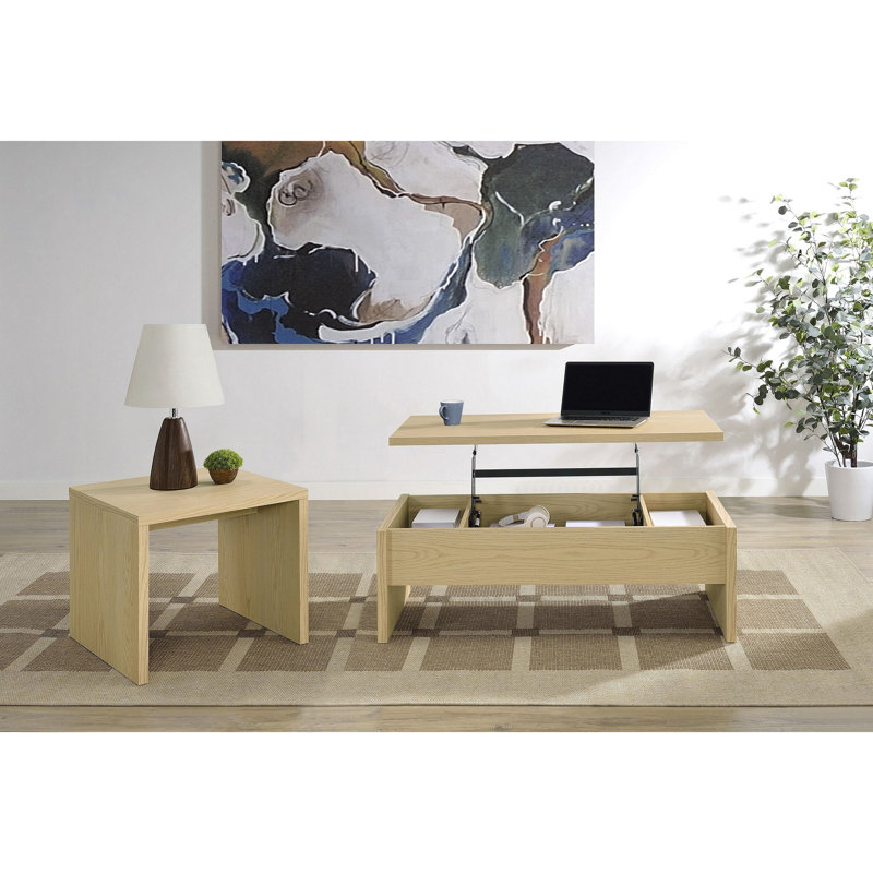 Parker Light Oak Accent Side End Table