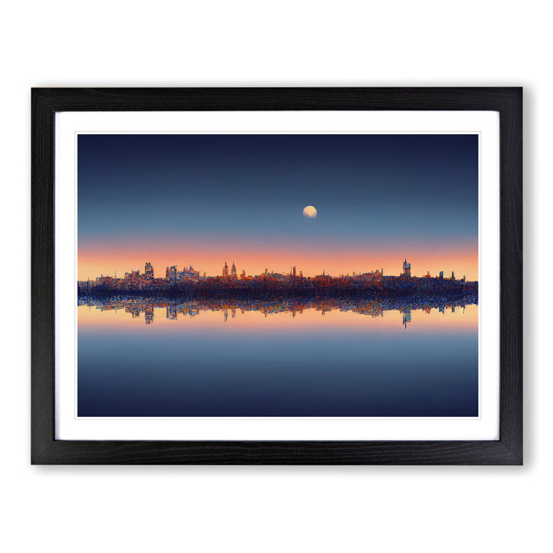 Stimulating Skyscraper Skyline - Framed Print, Black Framed, 25cm H x 34cm W x 2cm D