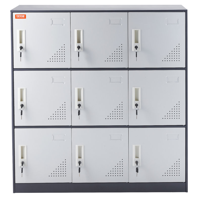 Metal 3 - Tier 35.4'' Employee Locker with Built In Key Lock, White