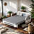 Convertible Sofa Bed with Storage, Modern Gray Design for Living Room or Guest Room-1485131267