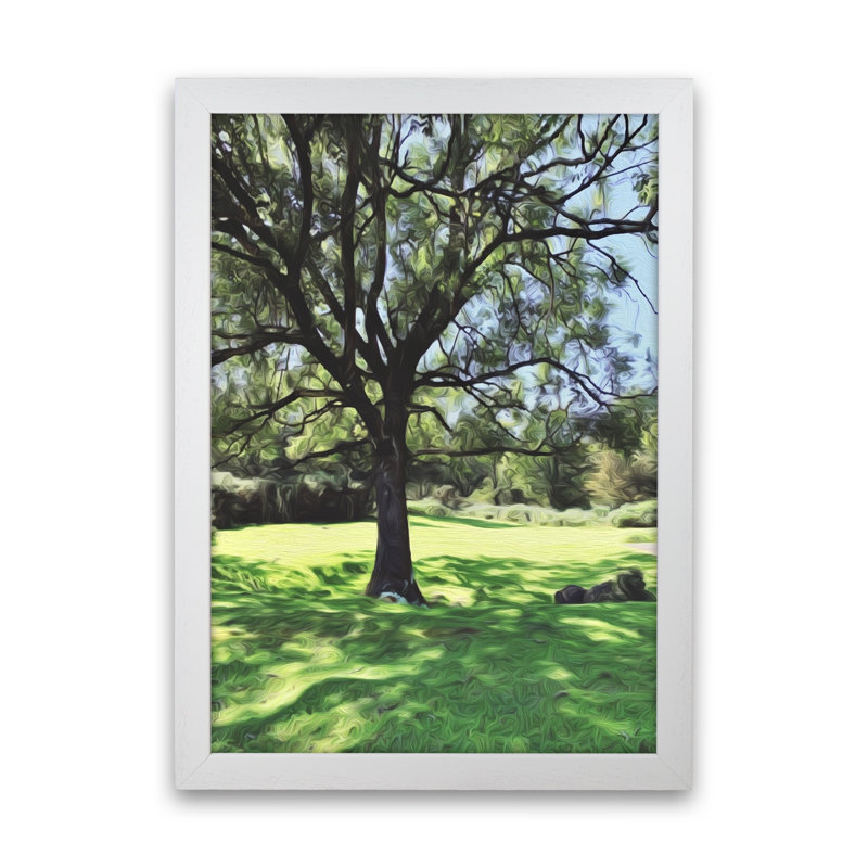 Tree - Print, 46cm H x 34cm W x 3cm D, White Framed