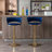Swivel Upholstered Velvet Adjustable Height Counter Stool-1654386485