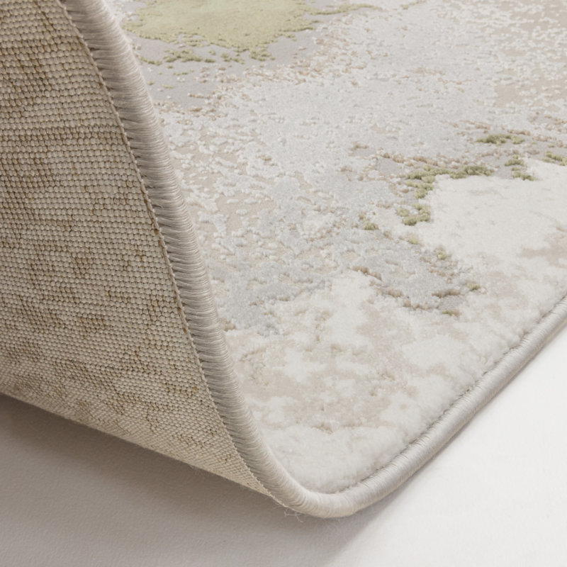 Zeplin Glam Metallic Lustre Pattern Polypropylene Area rug - Bold Contemporary Living & Bedroom, Rectangle 160 x 230 cm