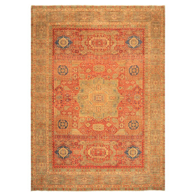 Tapis mauve en laine noué à la main 8 pi 11 po x 11 pi 5 po