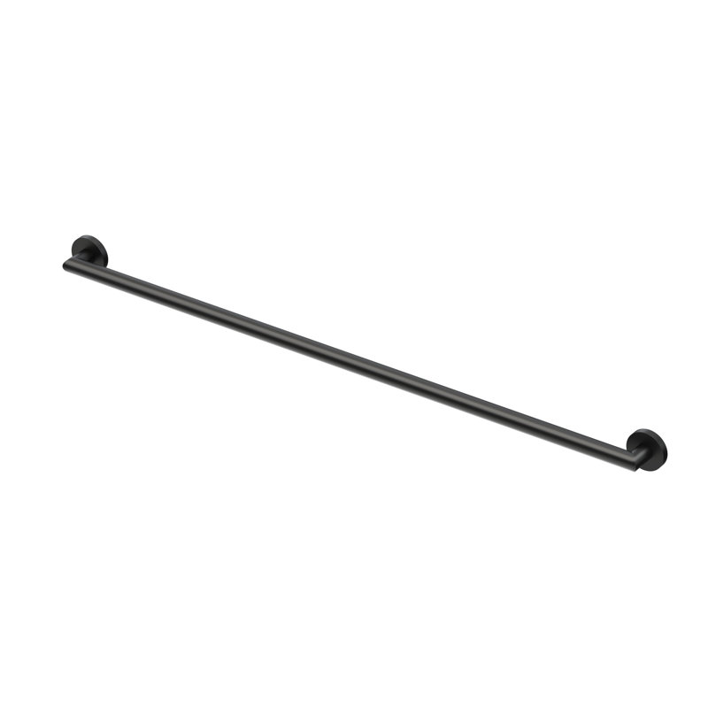Barre d'appui en acier inoxydable Glam | Barre d'appui de salle de bain, L 51 po, Noir mat