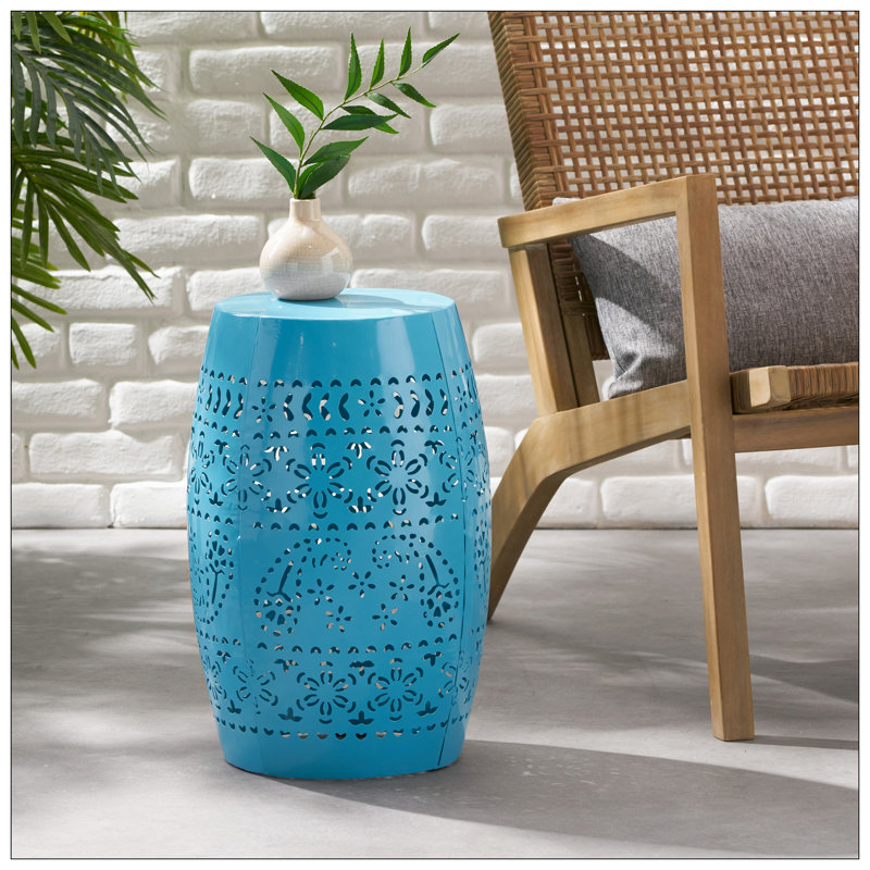 RUBY 12" SIDE TABLE - BLUE, Blue