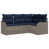Structure grise / coussin bleu marine est en rupture de stock
