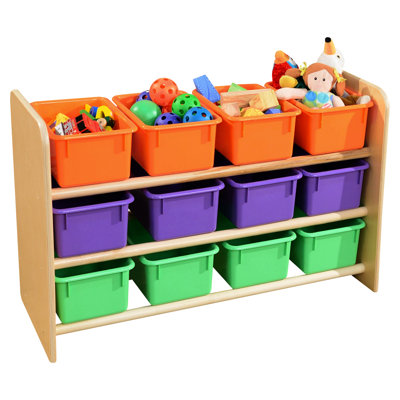 See-All Double Sided 12 Compartment Shelving Unit