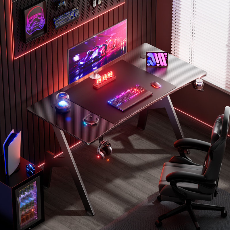 Metal Base Computer Desk, 74cm H x 140cm W x 60cm D