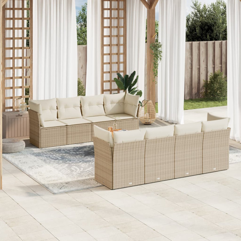Ensemble de canapé de jardin Vidaxl PE