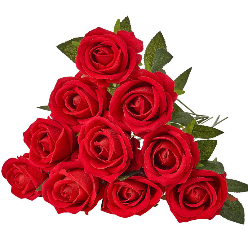 Polyethylene Rose Arrangement, Red