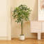 Ficus artificiel Anden avec jardinière ronde blanche-182962824