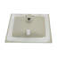 Dessus de meuble-lavabo simple blanc 24 po x 19,7 po avec trous de robinet 4 po et trop-plein (lavabo seulement)