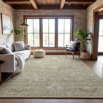 Premium Machine Washable Wayne AMF1089 Damask Rug